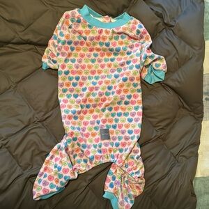 Fuzzyard Candy Hearts Fleece Dog Pyjamas, 16”